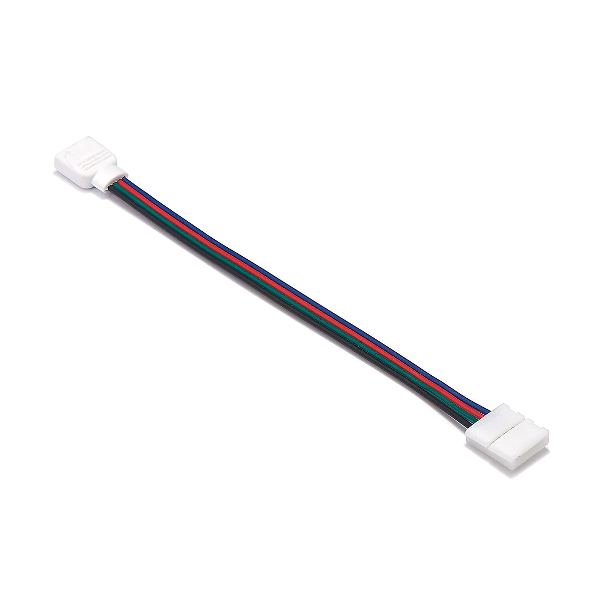 connecteur extension câble bande led rgb broches fils électriques éclairage intérieur blanc noir