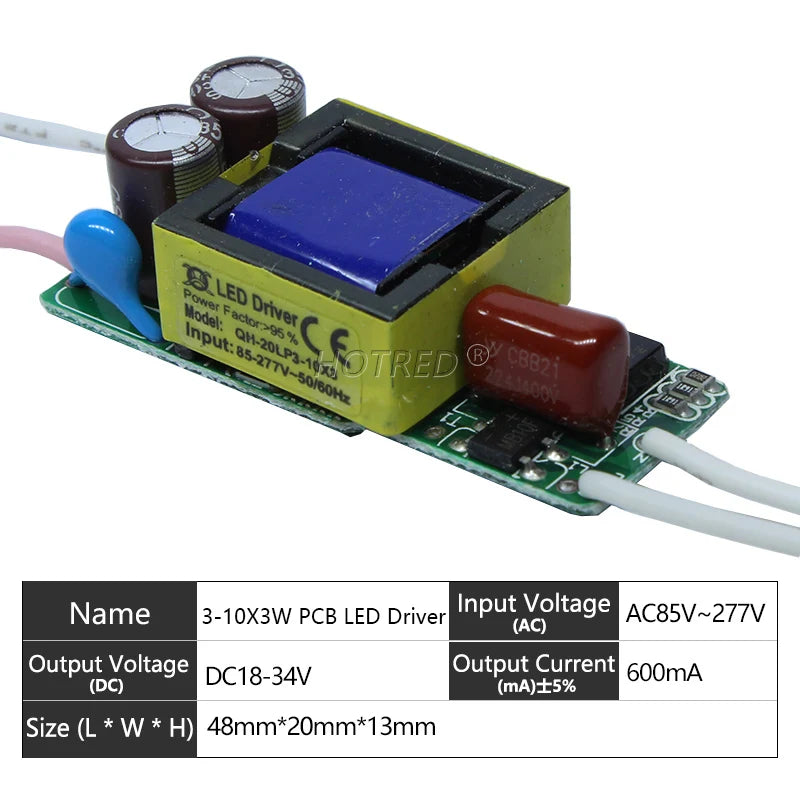 alimentation constante électricité circuits imprimés led 85v 277v 600ma 900ma certifications ul rohs ccc