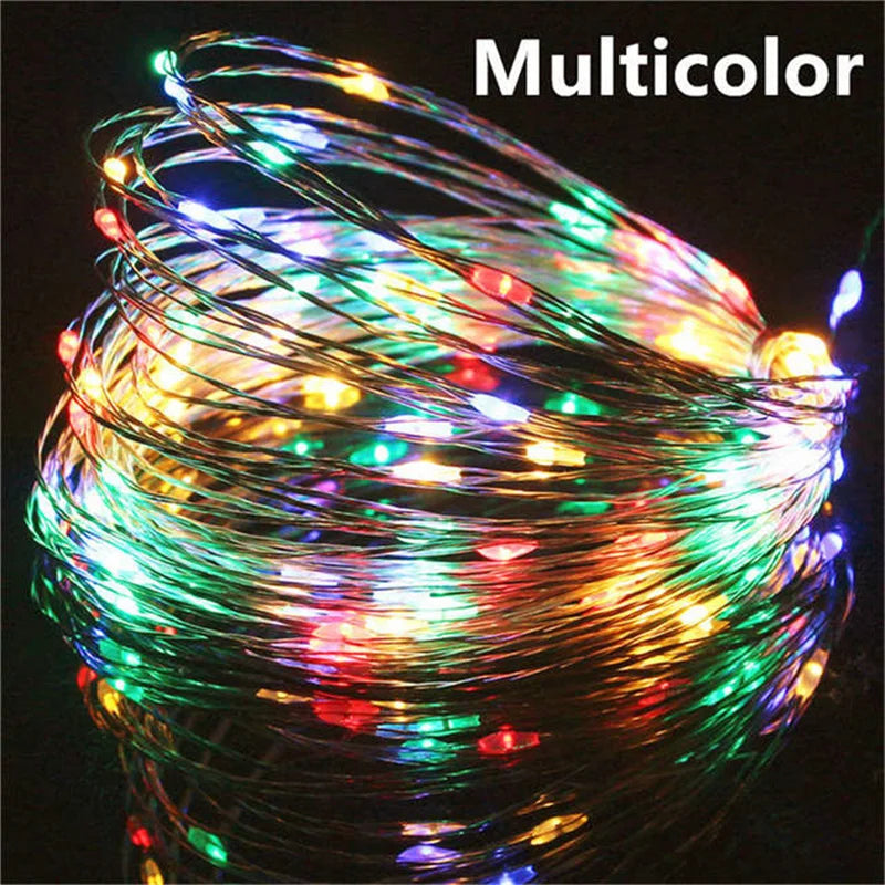 guirlande lumineuse led doré blanc moderne 10m 5v fil cuivre éclairage décoration noël mariage