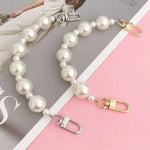 bracelet blanc rondes moderne boucle dorée chic métal opaque 23cm
