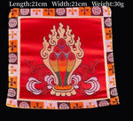 serviettes traditionnelles multicolores brodées motifs floraux géométriques opaques