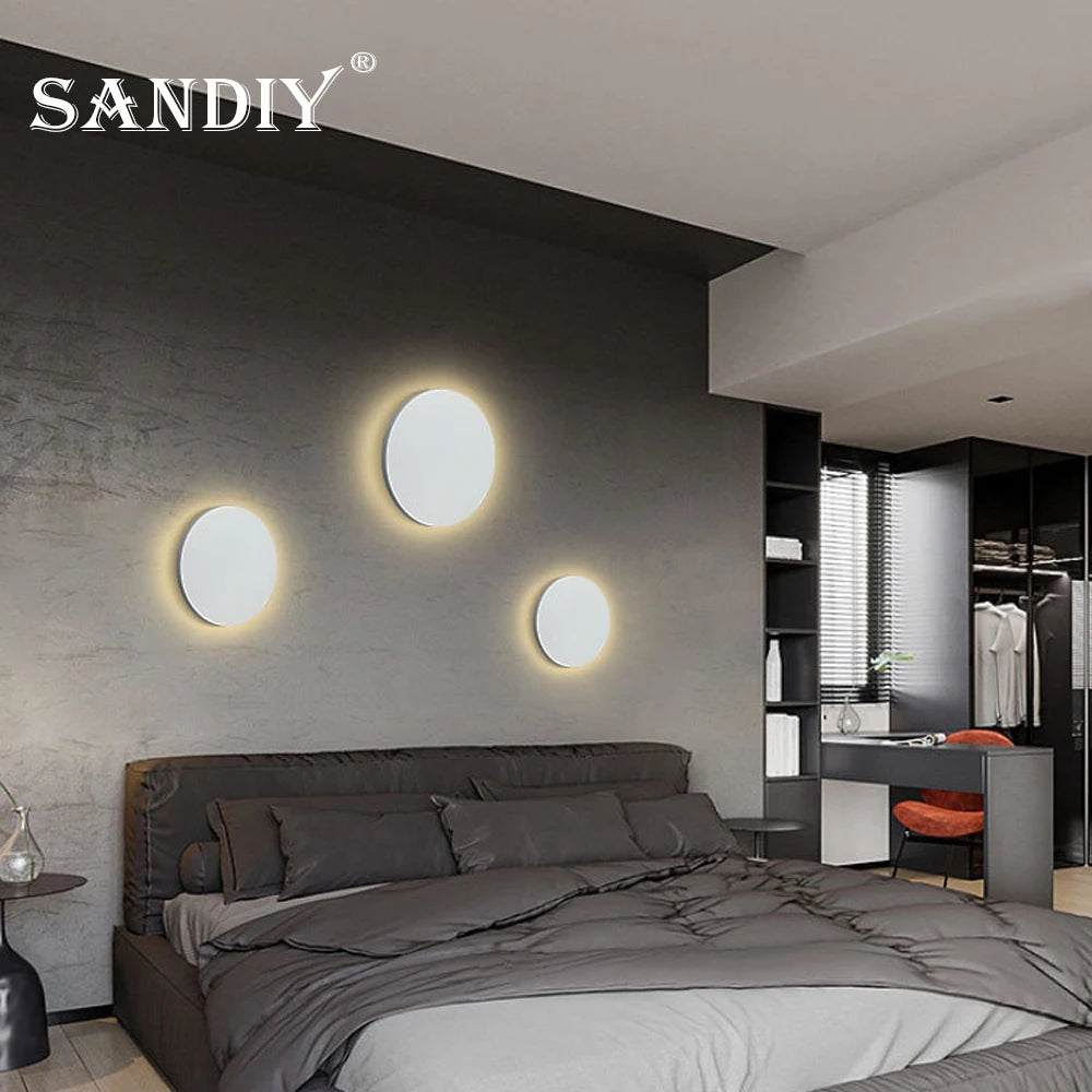 Applique murale en plâtre noire pour chambre