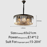 suspension lumineuse moderne cristaux noir doré led élégante tringle chambre salon