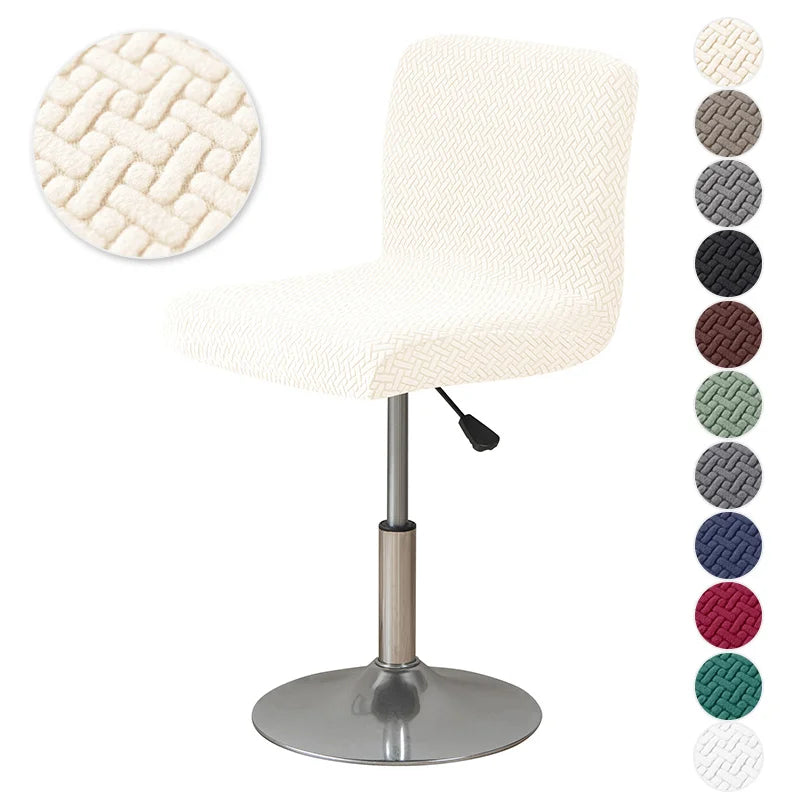 housse chaise tissu motifs géométriques gris clair moderne réglable four seasons
