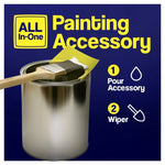 accessoire peinture jaune pratique versement essuiepeinture moderne fourreau pinceau fixe conteneur peinture tiện ích