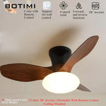 ventilateur moderne lumière led télécommande bois naturel moderne