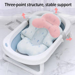 coussin bain bébé bleu rose points arcs ciel ceintures sécurité confortable moderne
