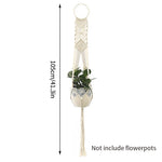porte plante suspendu macramé blanc coton décoration bohème jardin intérieur balcon maison extérieur