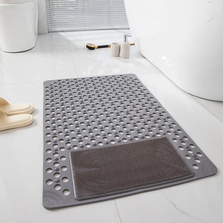 tapis bain antidérapant perforé moderne vert rose bleu clair blanc suction cup pvc respectueux