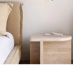 lampe murale moderne pierre bois wabi sabi orientable interrupteur chaîne led marron clair beige