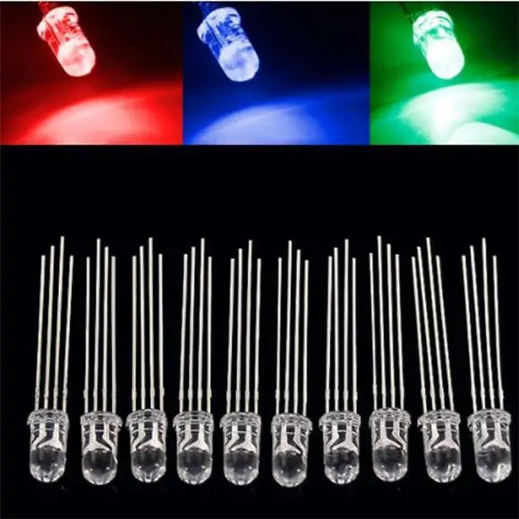 ampoules led 5mm violet jaune vert blanc rouge rose bleu transparentes standard 1000pcs