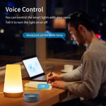 lampe table moderne blanc noir texture bois minimaliste câble alimentation(toucher interrupteur)flux lumineux2492000rgb