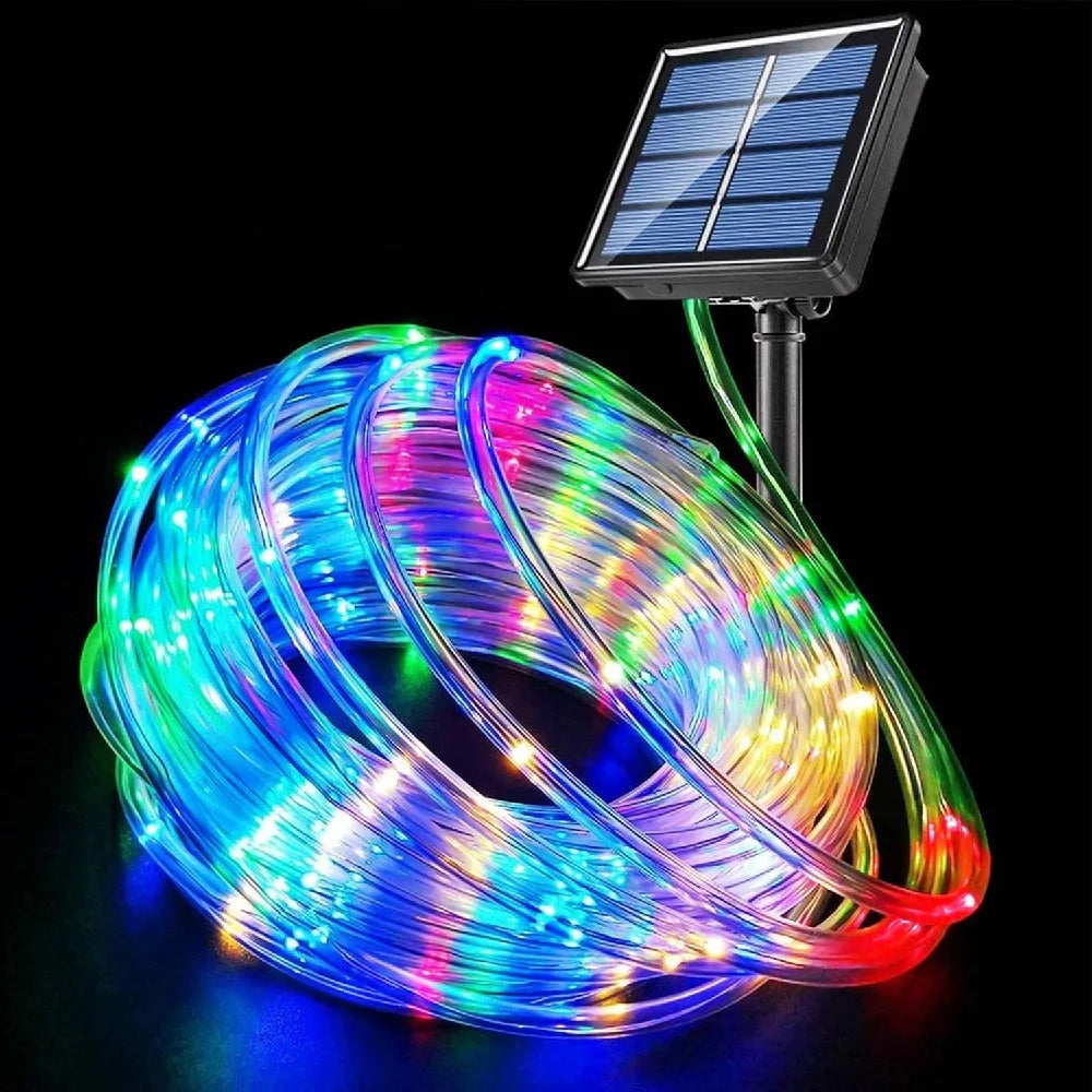 éclairage solaire extérieur guirlande led multicolore imperméable modes décoration jardin chemin balcon