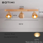 spots lumineux bois massif led moderne finition brillante éclairage quotidien murale 220v scandinave