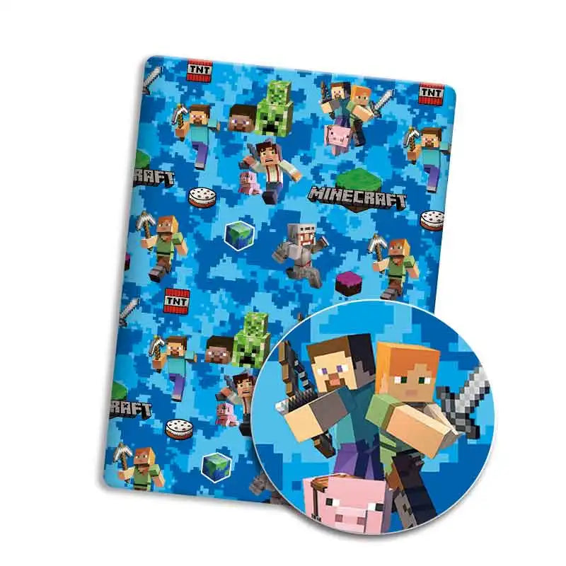 tapis sol pixel art minecraft vert bleu blanc enfants opacité jeu vidéo personnages objets