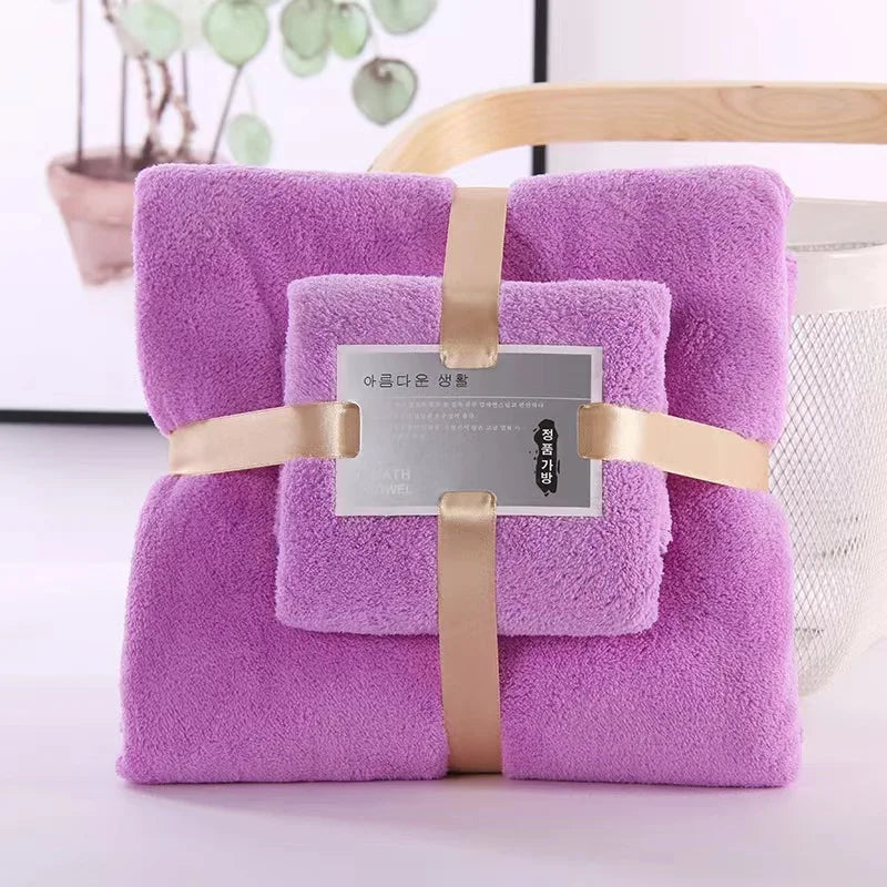 serviette bain douce pelucheuse rose bleu clair moderne 100 polyester lavable rapide absorption 70x140cm