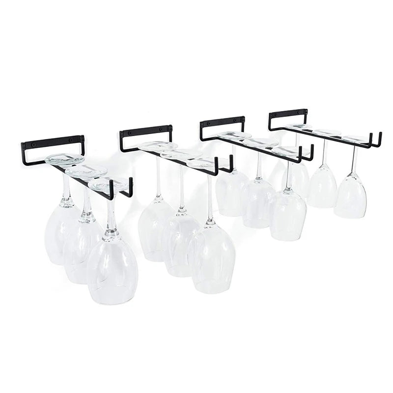 racks murals noir transparents moderne verres vin fixés minimaliste suspension.storage