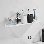 étagère murale adhésive aluminium moderne solo noir 30 40 50 60 cm