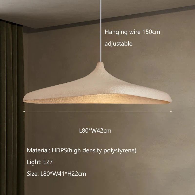 suspension led moderne beige fer câble noir lumière neutre chambre salon