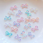 pierres artificielles nœuds papillon holographiques mixtes girly bijoux accessoires coiffure flatback cabochons irisés variées