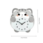 horloge murale balancière chaton mignon cartoon salon chambre quartz orange blanc gris