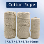 corde coton torsadée 3mm 4mm 5mm 6mm 10mm rustique sac vêtement textile maison