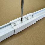 rail suspension électrique blanc moderne vis fixations accessoires rideau motorisé joint lisse opaques