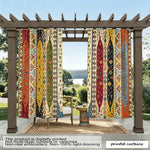 rideaux imprimés géométriques multicolore moderne opaques polyester inclusiaux fenêtres