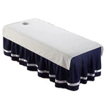 couverture table massage violet motif floral taille classique polyester opaque trou central