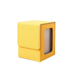 boîtes rangement cartes simili cuir violet vert orange rouge bleu noir blanc moderne poignée
