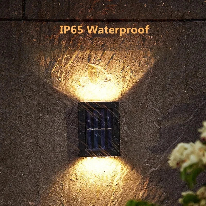 lumière solaire murale led led noir moderne minimaliste étancheextérieur