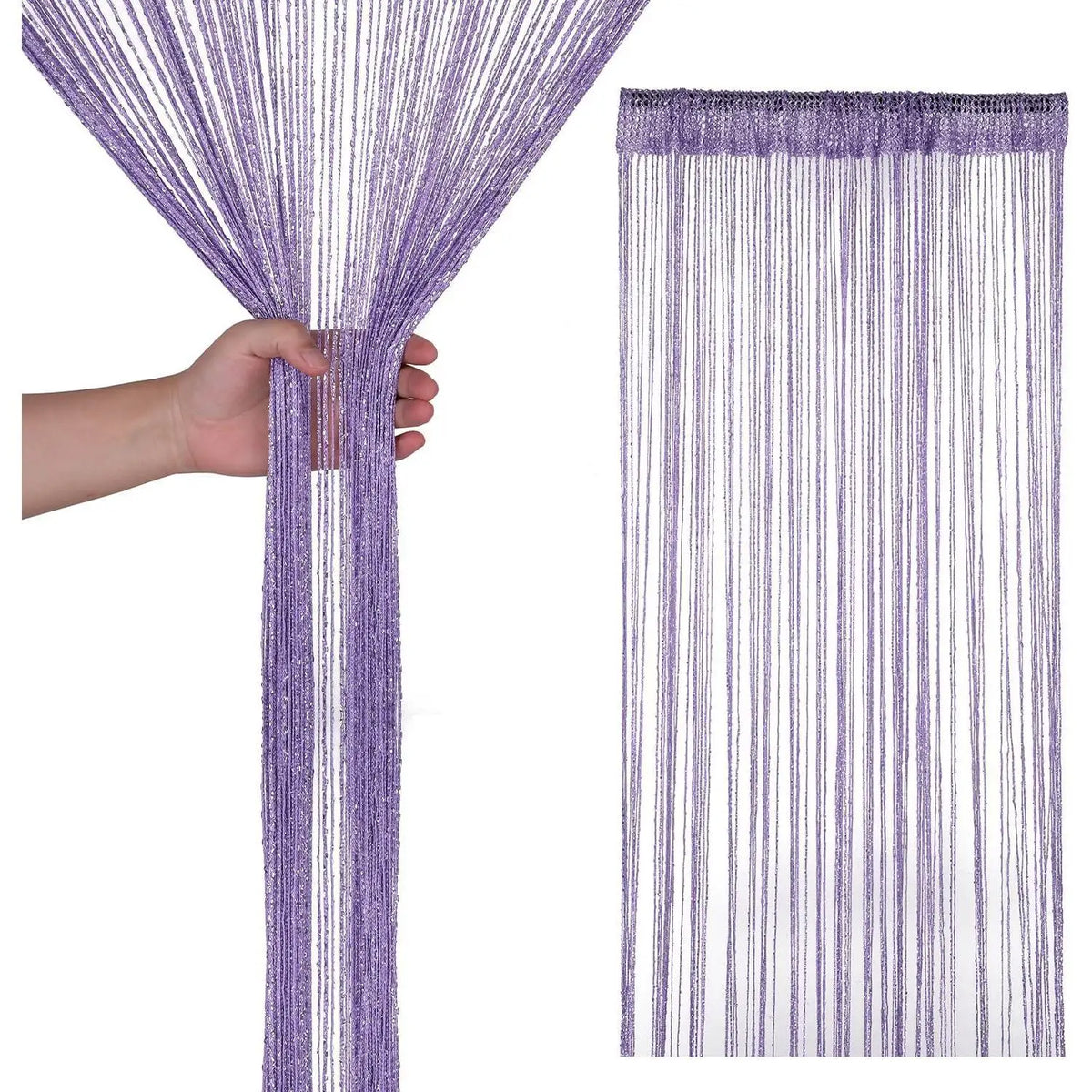 rideau blanc semi transparent moderne chainettes polyester 100x200cm chambre salon