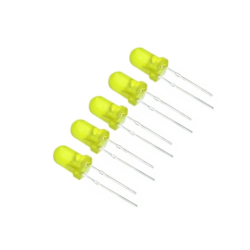 diodes led bleu vert rouge jaune blanc 5mm 100 pièces kit bricolage électronique