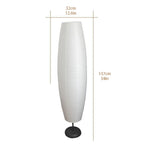 abat jour blanc contemporain semi transparent japonais minimaliste pied métal noir