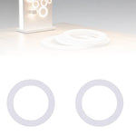 anneaux réparation lampe blancs ronds lisses opaques entretoises rondelles supports joints minimalistes