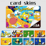 autocollants dessins animés simpsons fortnite cartes bancaires réutilisables imperméables pop art multicolores adultes femmes