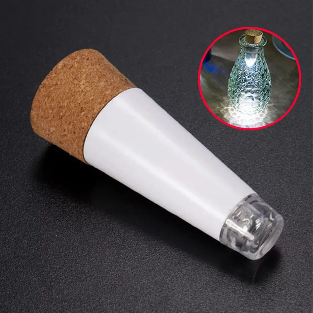 veilleuse usb rechargeable bouteille forme goutte d'eau liège transparent led decoration festive mariage noel