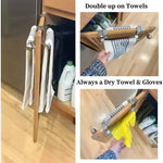 support serviettes acier inoxydable moderne rayures horizontales clips salle bains cuisine