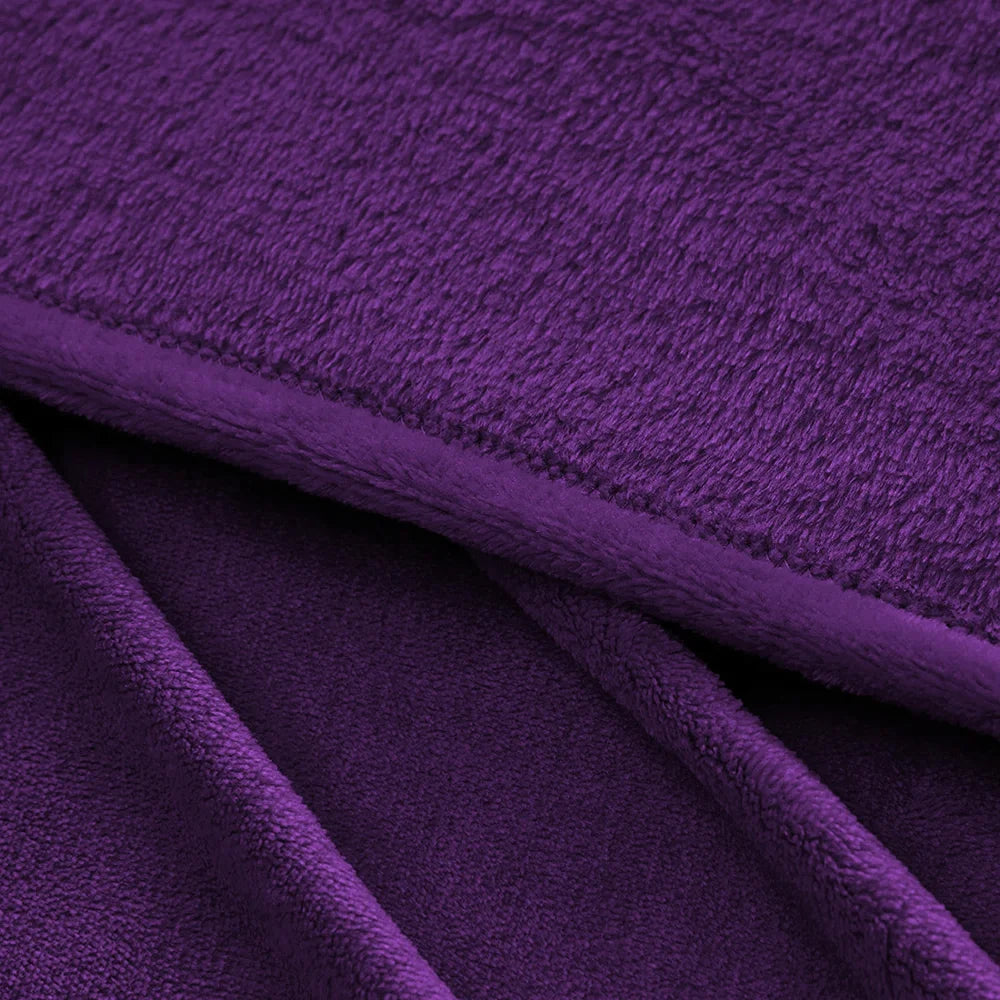 couverture violet douce velours moderne 100 polyester cachemire hiver 130x150cm fixations