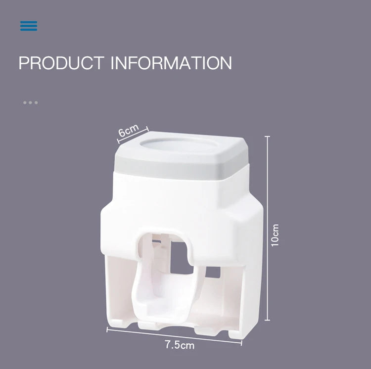 distributeur dentifrice blanc bleu rose moderne adhésif transparent rechargeable