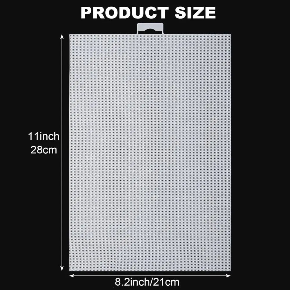 grille point croix blanc plastique 14ct 28x21cm crochet broderie utilitaire précise
