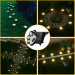 lumière solaire animaux extérieure adhésive led moderne pièces noir blanc imprimé pattes