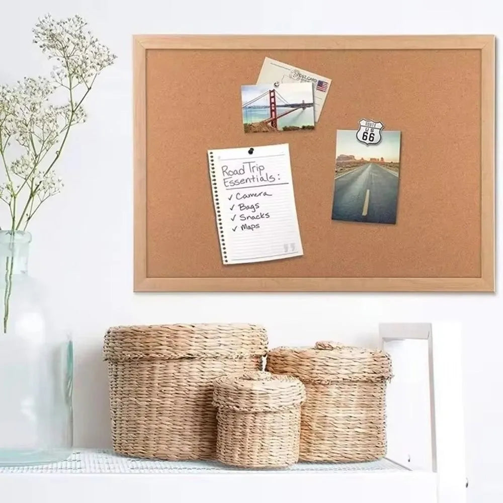 tableau liège bois cadre minimaliste modernes pins métalliques photos notes