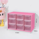 boîtes rangement tiroirs transparentes rose blanc violet modernes pratiques fixation murale