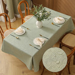 nappe table imperméable réutilisable vert olive gris beige tissu texturé élégante rustiqueextérieur hiver