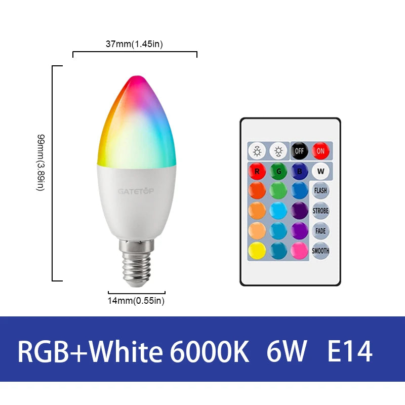 ampoules led rgb blanc multicolore transparentes modernes télécommande e27 e14 gu10