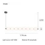 suspension lumineuse moderne blanc rayures horizontales opacité pince câble led
