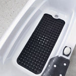 tapis douche antidérapant lavable machine tapis bain texturé trous ronds moderne noir blanc gris