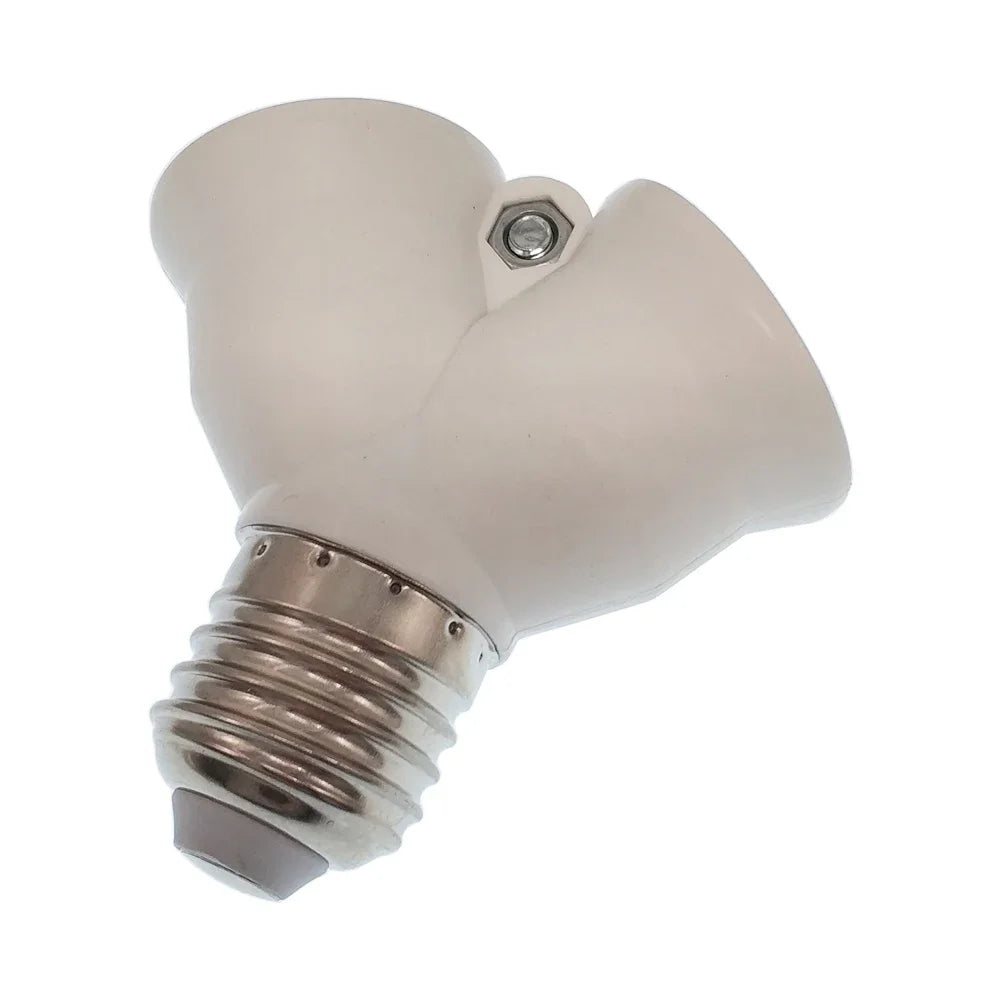 adaptateur led e27 blanc moderne vis splitter cable électrique fixations opaques
