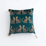 coussin imprimé léopard doré moderne adhésif tassel velours polyester carré decoration 45x45cm 30x50cm